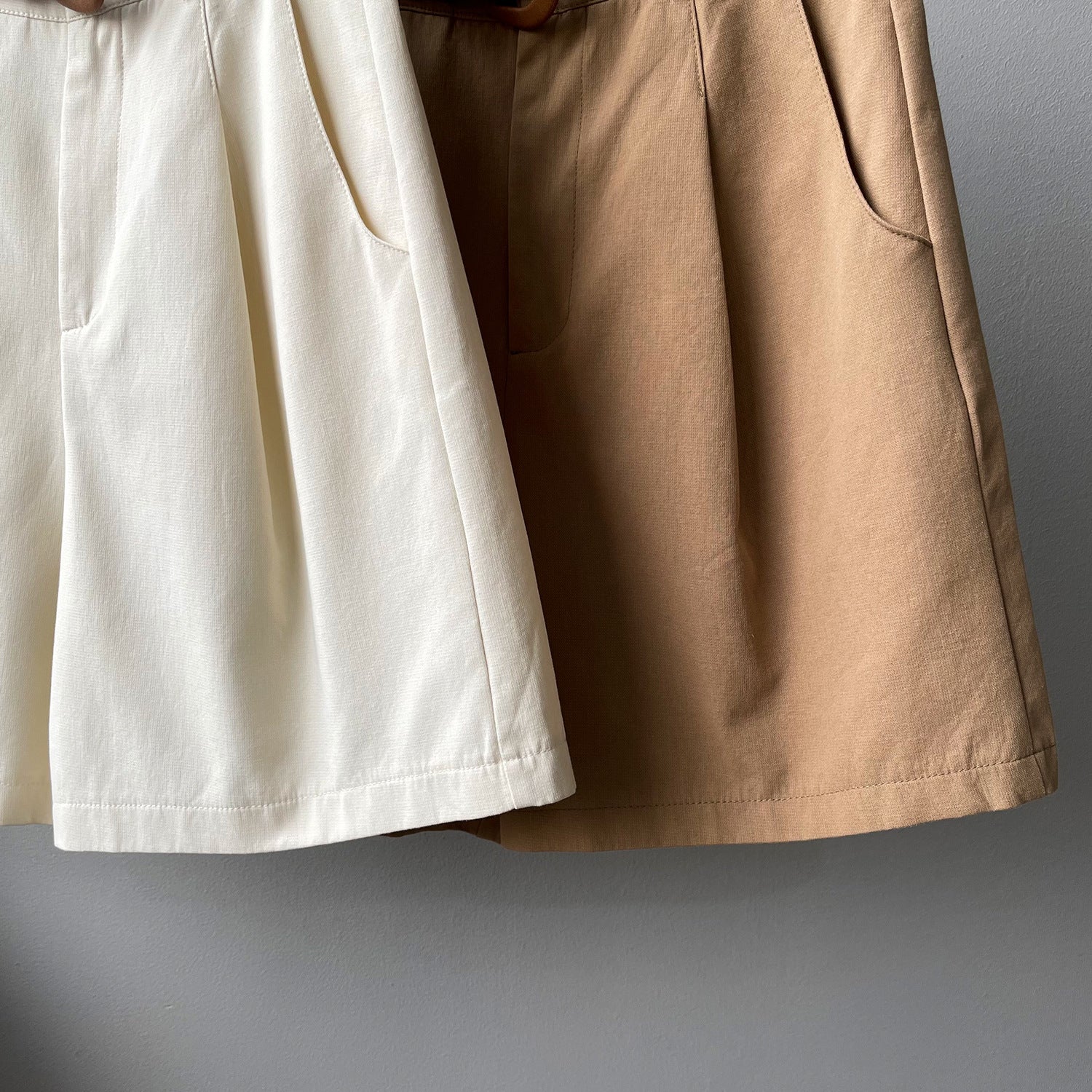 High-Waisted Loose-Fit Suit Shorts