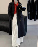 Long Double-Faced Wool Overcoat