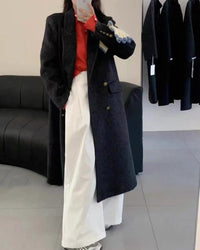 Long Double-Faced Wool Overcoat
