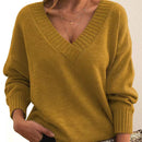 Loose V-Neck Versatile Knit Sweater