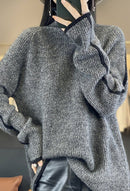 Wool Retro Turtleneck Thick Sweater