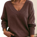 Loose V-Neck Versatile Knit Sweater