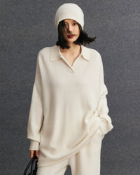 Mid-Length Plus-Size Cashmere Knit Sweater