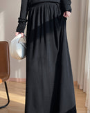Solid Color Loose Knit Skirt