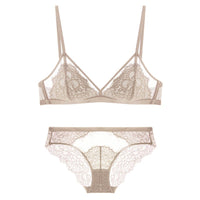Lace Sexy Pure and Alluring Bra Set