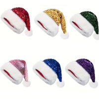 Christmas Double-Layer Sequined Hat