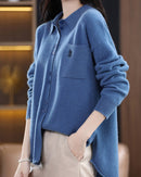 Wool Embroidered Pocket Sweater