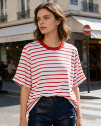 Loose-Fit Striped Crew-NeckT-Shirt