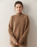 Cashmere Turtleneck Raglan Sleeve Sweater