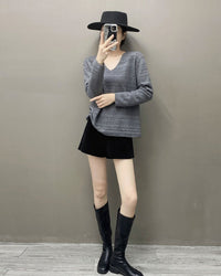 Cashmere V-Neck Loose-Fitting Versatile Sweater