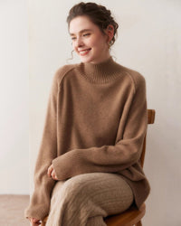 Cashmere Turtleneck Raglan Sleeve Sweater