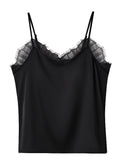 Loose V-Neck Lace-Trimmed Vest