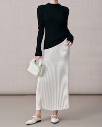 Elegant A-Line Pleated Skirt