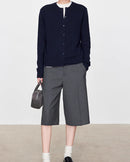 Casual Double-Waisted Five-Quarter Shorts