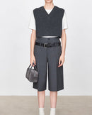 Casual Double-Waisted Five-Quarter Shorts