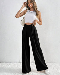 Pleated Casual Loose Wide-Leg Pants