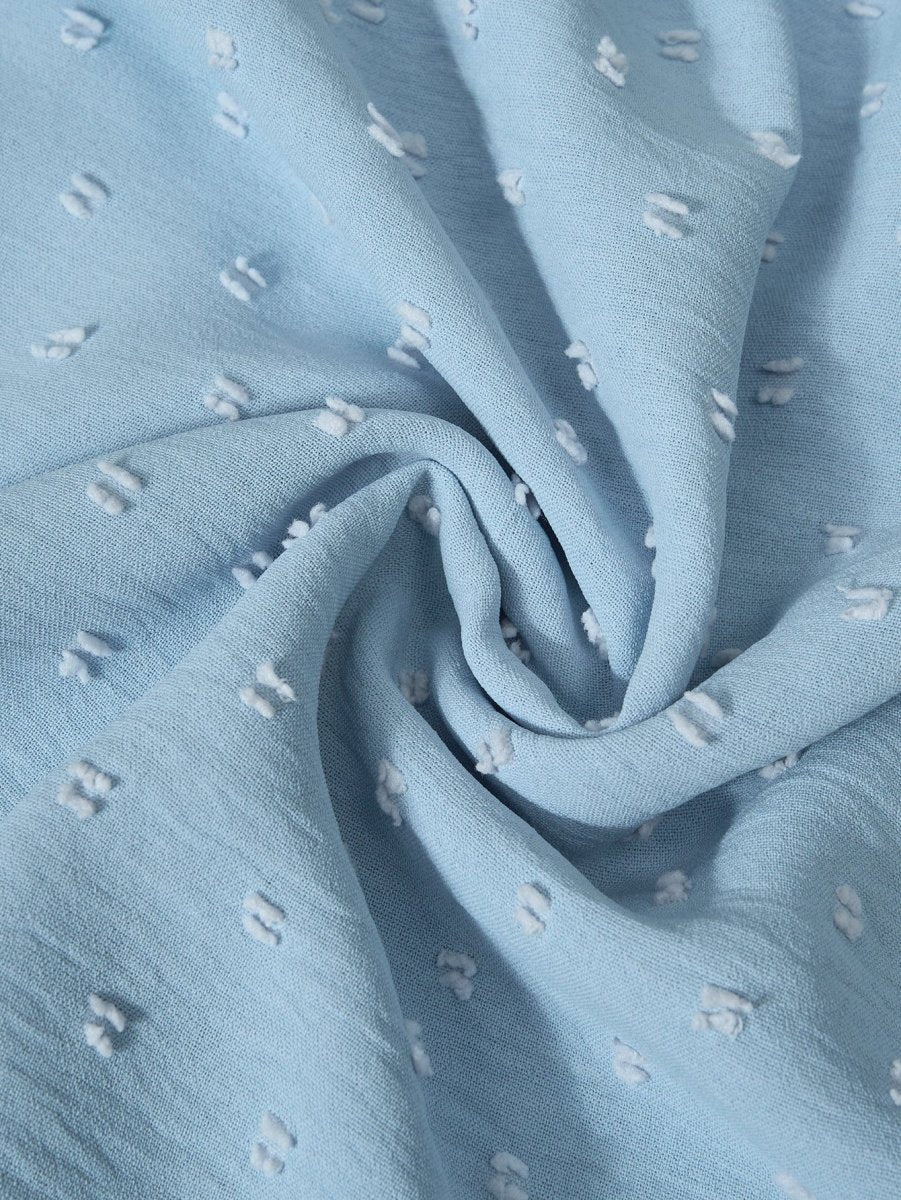 V-Neck Long Sleeve Tied Waist Dress