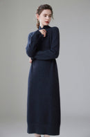 Cashmere Turtleneck Loose-Fitting Casual Dress