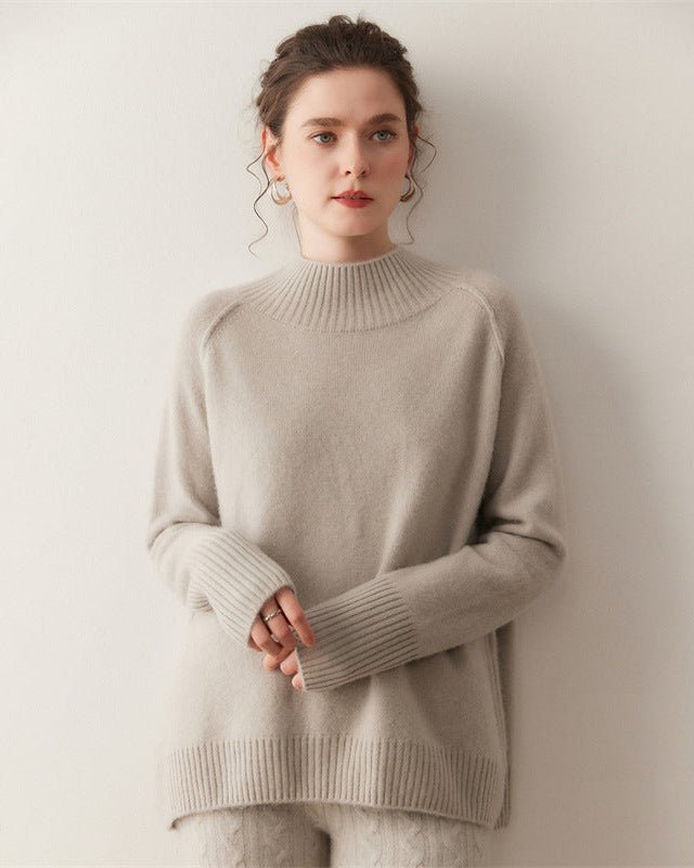 Cashmere Turtleneck Raglan Sleeve Sweater
