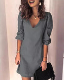 V-Neck Casual Versatile Dress