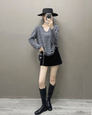 Cashmere V-Neck Loose-Fitting Versatile Sweater