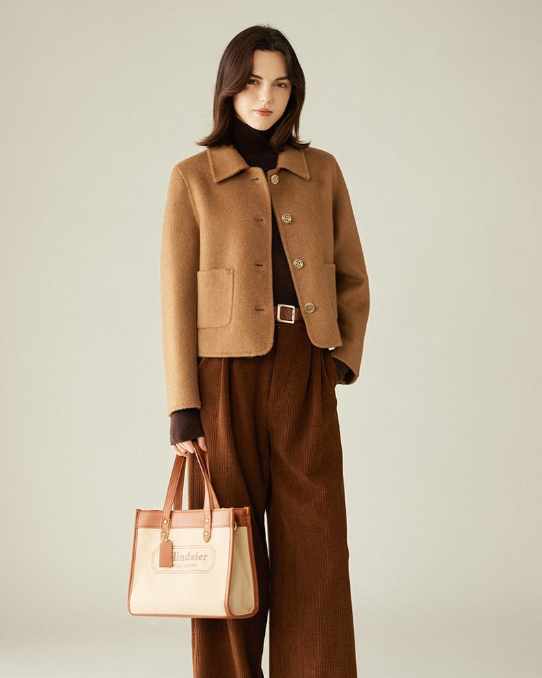 Camel Hair & Cashmere Chanel-Style Coat