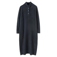 Cashmere Turtleneck Loose-Fitting Casual Dress