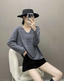 Cashmere V-Neck Loose-Fitting Versatile Sweater