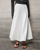 High-Waisted, Structured-Panel A-Line Skirt