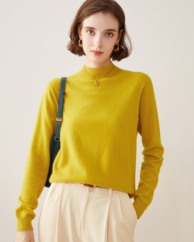 Semi-Turtleneck 100% Cashmere Sweater