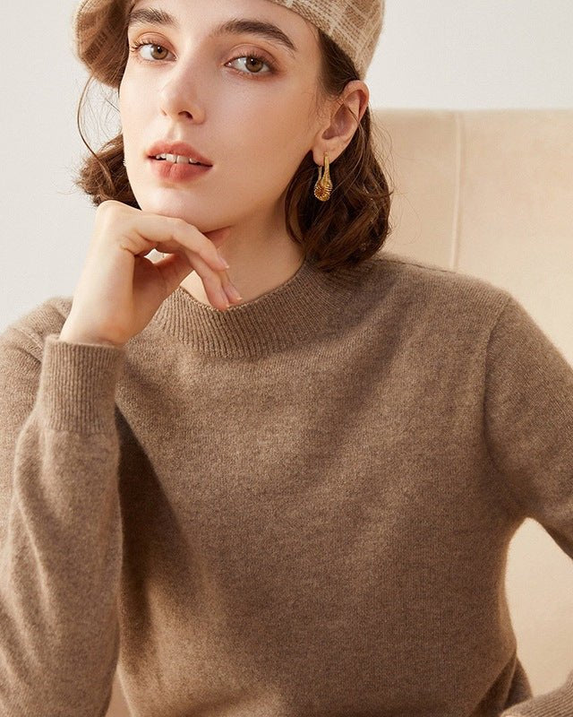 Semi-Turtleneck 100% Cashmere Sweater