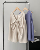 Loose Sleeveless Back-Knotted Vest
