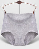 Plus-Size High-Waisted Pure Cotton Panties