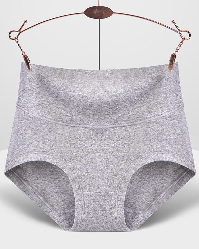 Plus-Size High-Waisted Pure Cotton Panties