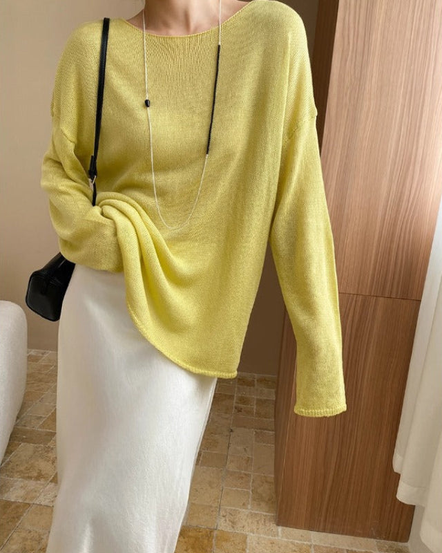Crew Neck Sun Protection Knitwear