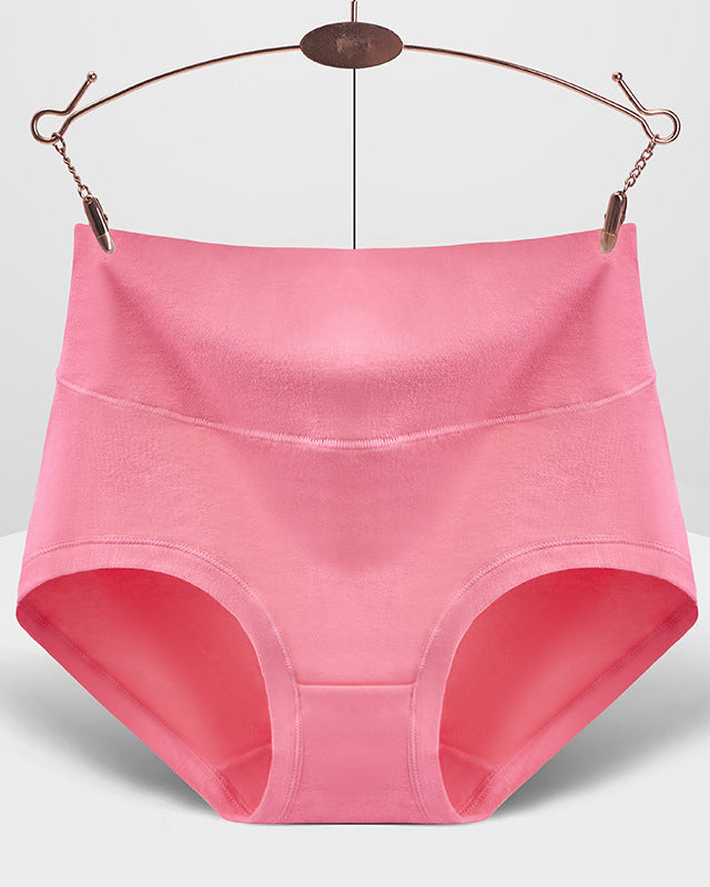 Plus-Size High-Waisted Pure Cotton Panties