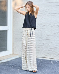 Tencel Linen Loose Straight-Leg Pants