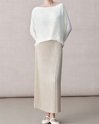 Elegant A-Line Pleated Skirt
