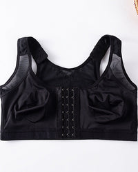 Front-Closure Mesh Wide-Strap Bra