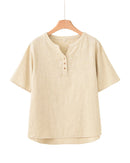 Breathable V-Neck Loose T-Shirt