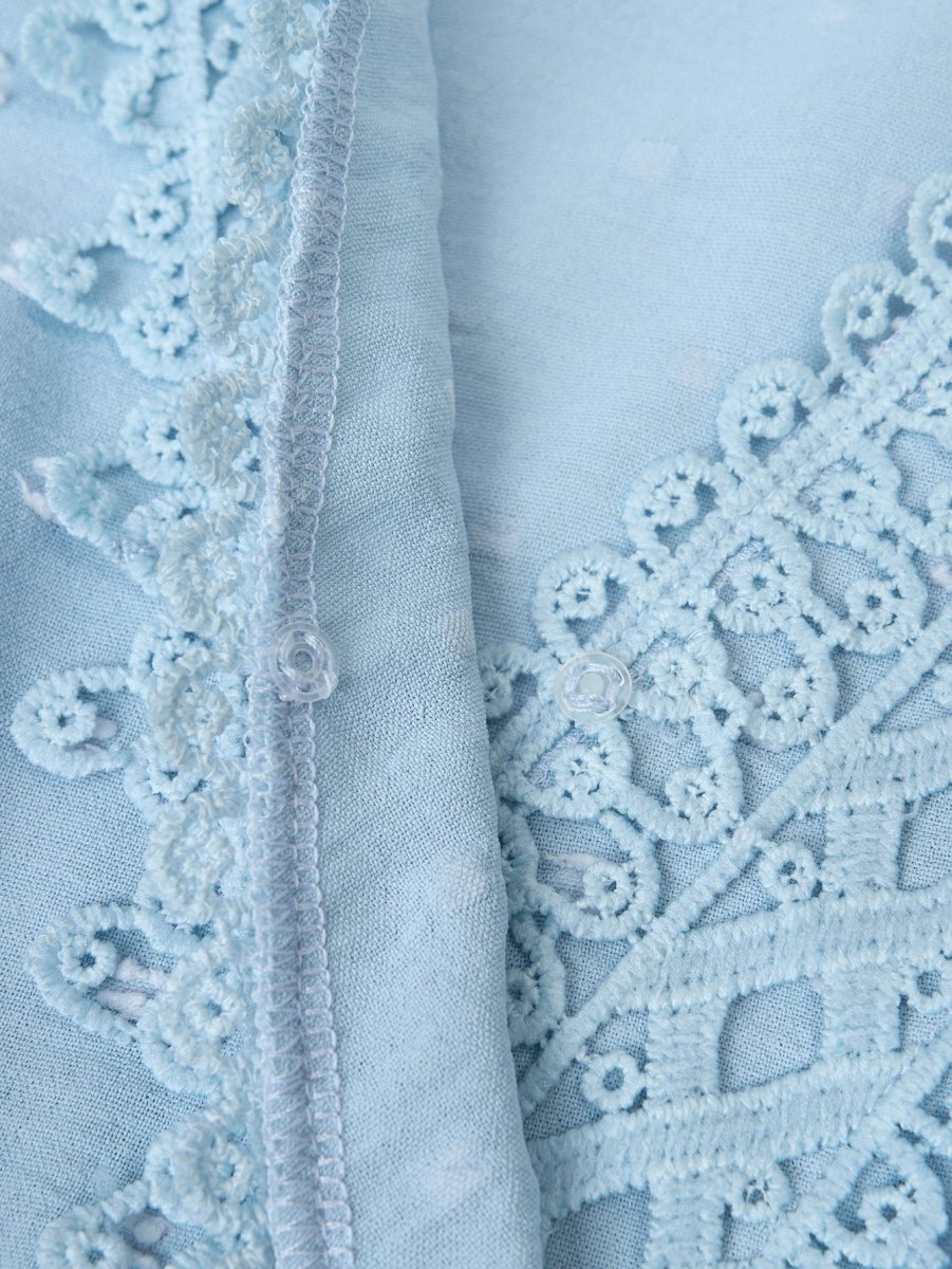 V-Neck Long Sleeve Tied Waist Dress