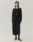 Wool Crew Neck Knit Dress