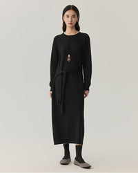 Wool Crew Neck Knit Dress