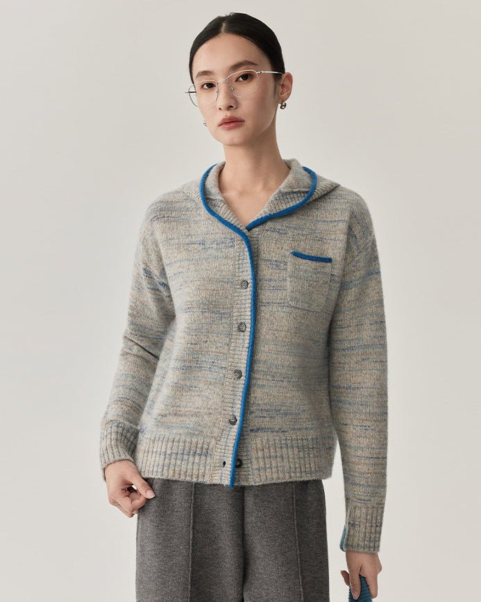 Sheep Wool & Alpaca Wool Hooded Knit Sweater