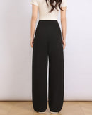 Casual High-Waisted Straight-Leg Pants