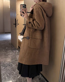 Sheep Wool Hooded Duffle Coat