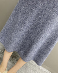 High-Waisted Soft A-Line Cashmere Skirt