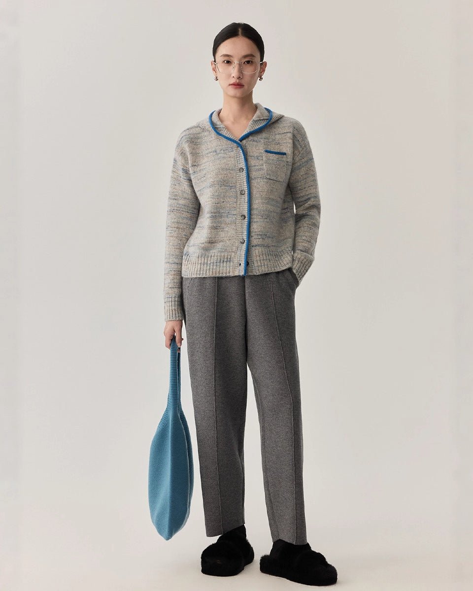 Sheep Wool & Alpaca Wool Hooded Knit Sweater