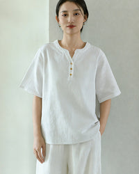 Breathable V-Neck Loose T-Shirt