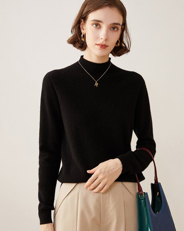 Semi-Turtleneck 100% Cashmere Sweater